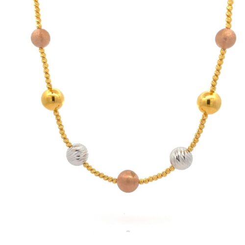 Roman Elegance Gold Chain - Front View | Mustafa Jewellery