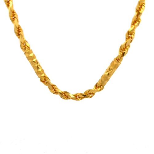 Opulent Gold Rope Chain - Back