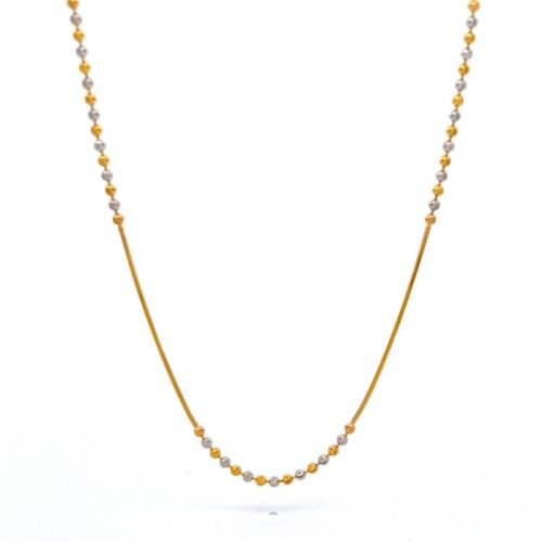 Sparkle Fusion Gold Chain | Mustafa Jewellery Singapore