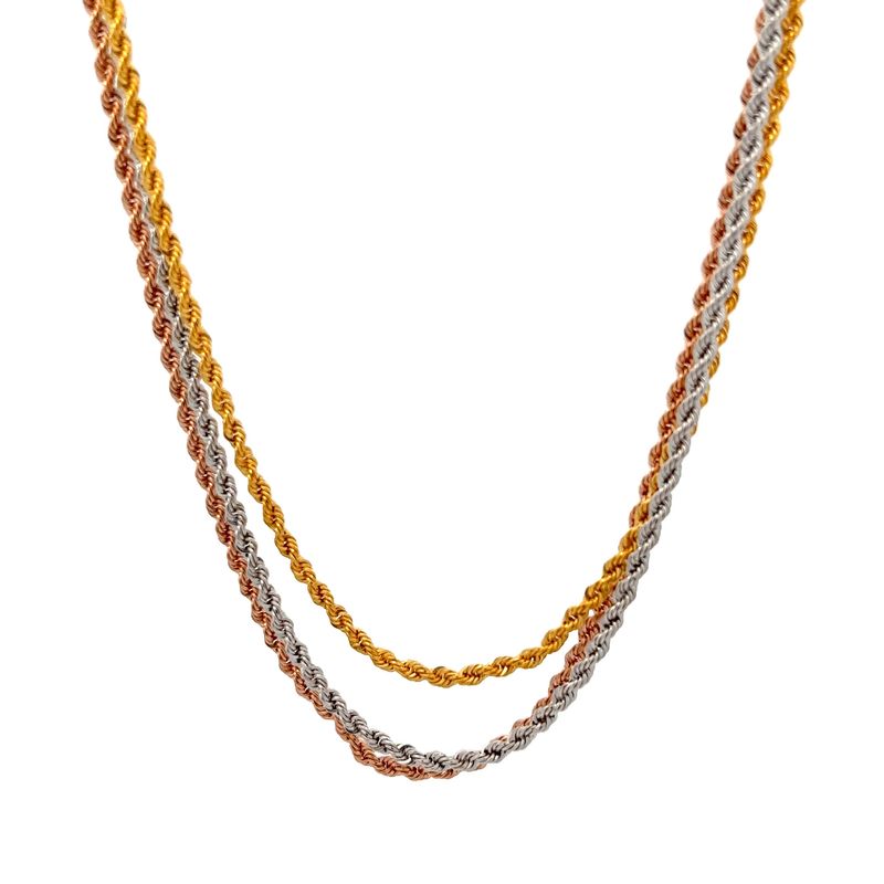 Tria Luxe Italian Gold Chain | Mustafa Jewellery Singapore