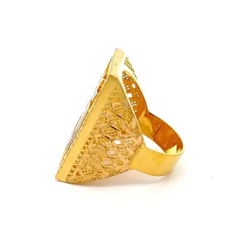 Divine Chant Om Gold Ring For Men - Left