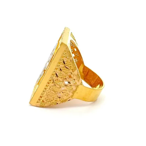 Divine Echo Om Gold Ring For Men - Left