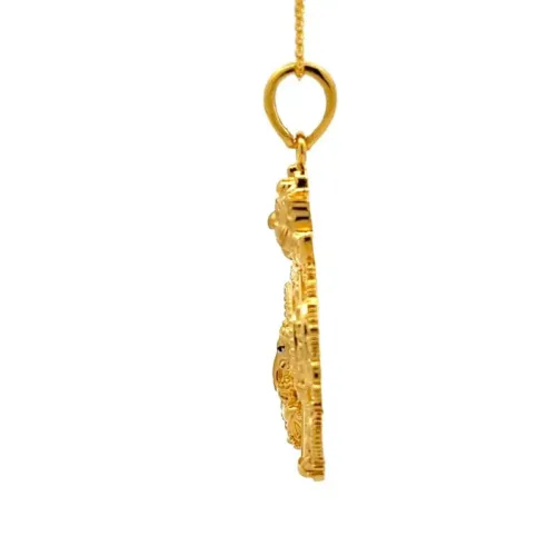 Ganesh Blessings Gold Pendant For Men - Left