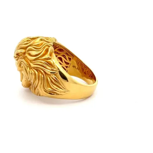 Lion’s Legacy Gold Ring For Men - Left