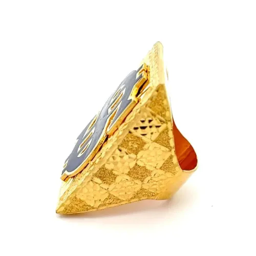 Modern Cavalier Gold Ring For Men - Left