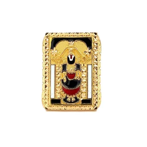 Temple Harmony Balaji Gold Ring For Men | Mustafa Jewellery Singapore