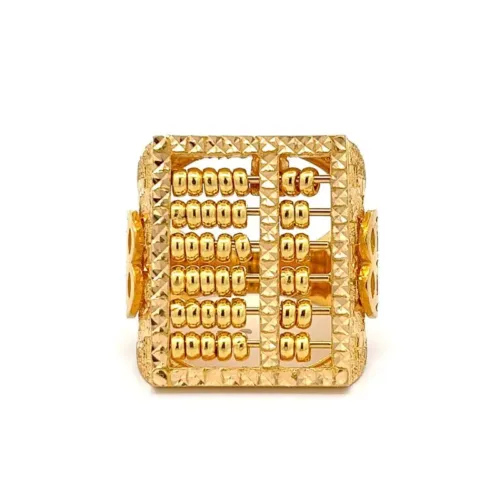 Virtuoso Abacus Men’s Gold Ring For Men | Mustafa Jewellery Singapore