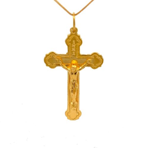 Cross Harmony Gold Pendant | Mustafa Jewellery Singapore