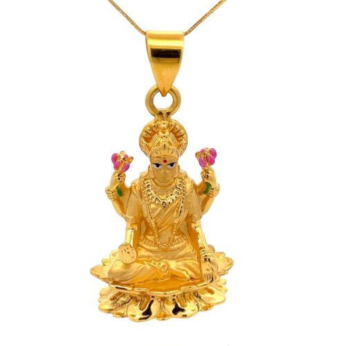 Lakshmi Grace Gold Pendant | Mustafa Jewellery Singapore