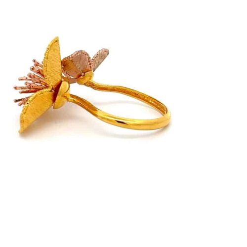 Blooms of Byzantine Gold Engagement Ring - Left