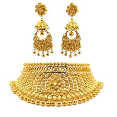 Calcutta Majestic Sun Chandbali Earrings | Mustafa Jewellery