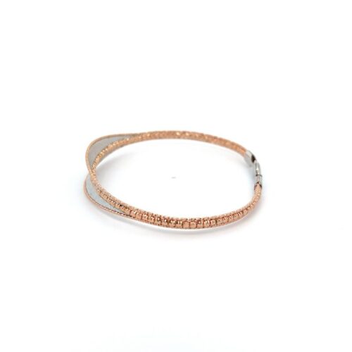 Venetian Glow Gold Lightweight Bangle - Left Side View | Mustafa Jewellery