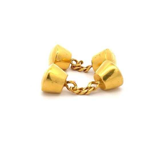 Gold Cufflink - Dapper Impression | Mustafa Jewellery