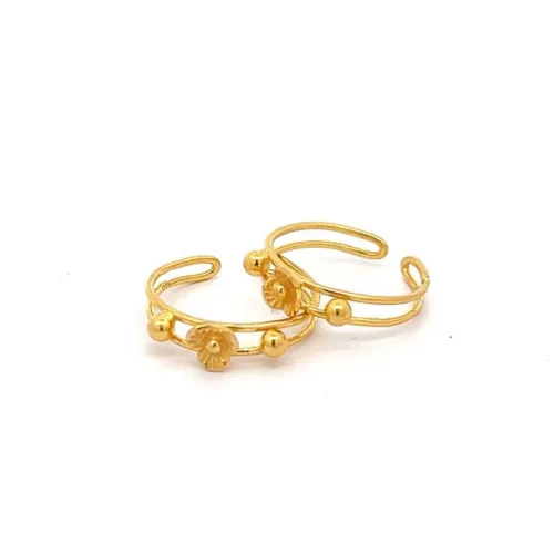 Dainty Duchess Gold Toe Ring | Mustafa Jewellery Singapore