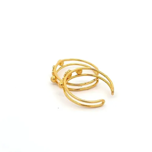 Timeless Elegance Gold Toe Ring - Front