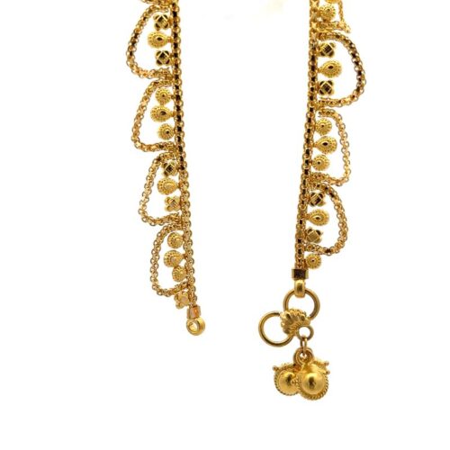 Whispering Bells Gold Anklet | Mustafa Jewellery Singapore