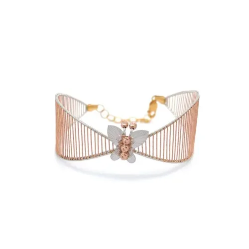 Butterfly Princess Gold Hollow Bangle | Mustafa Jewelelry Singapore