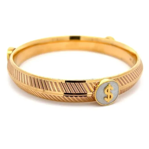 Fortune’s Favour Dollar Gold Kada Bangles - Right