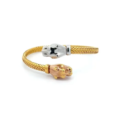 Leopard’s Prowl Gold Kada Bangles | Mustafa Jewellery Singapore