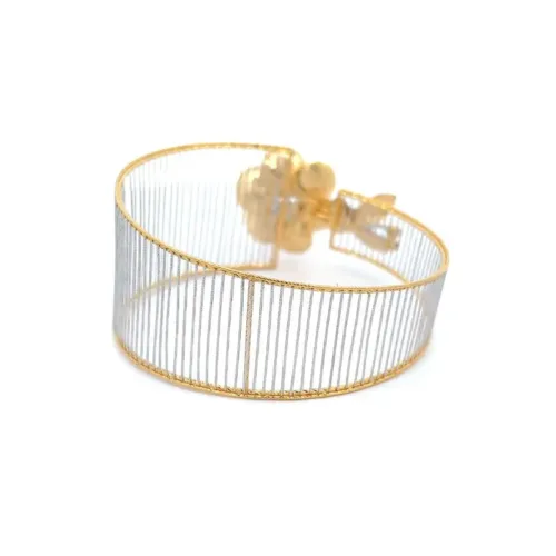 Royal Blossom Gold Hollow Bangle - Back