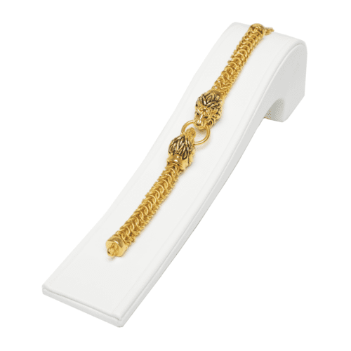 Lionheart Majesty Gold Link Bracelet | Mustafa Jewellery Singapore