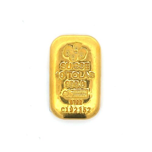 24k Suisse Tola Gold Bar | Mustafa Jewellery Singapore