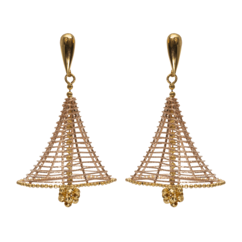 Majestic Treasures Gold Jhumka Earrings