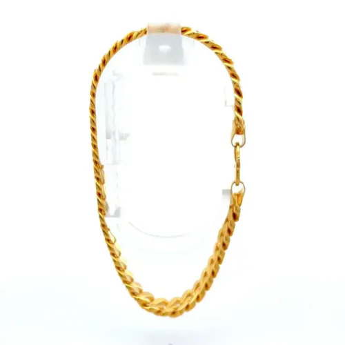 Medici Spiral Gold Chain Bracelet - Left