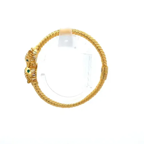 Twin Leopard Gold Kada - Left