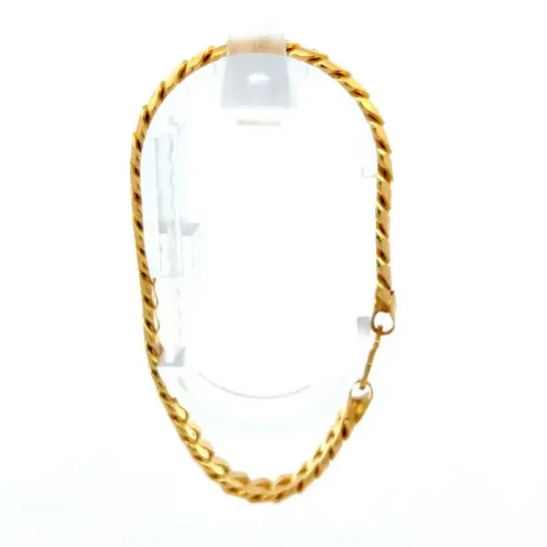 Venetian Elegance Gold Chain Bracelet - Left