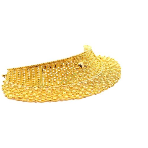 Kerala Sunburst Gold Choker - Right