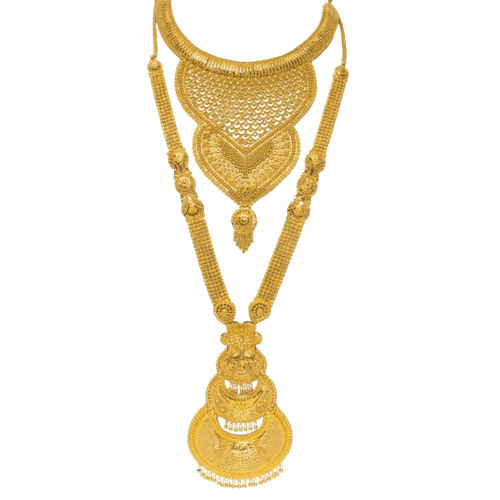 Radiant Petal Gold Necklace - Front