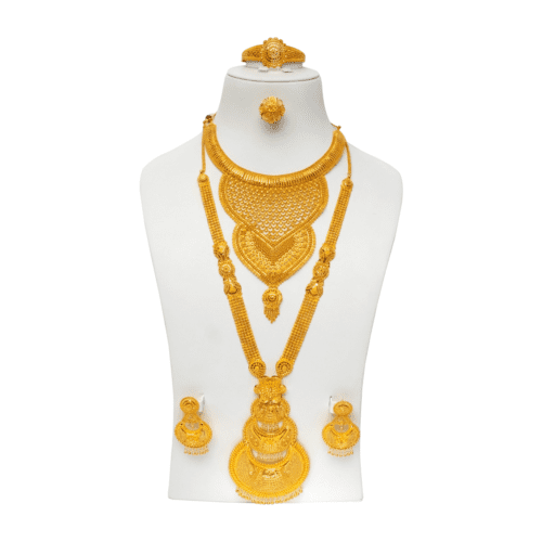 Gold Jewellery Set - Enchanting Cascade | Mustafa Jewellery