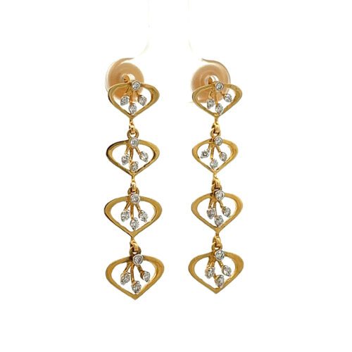 Vintage Diamond Earrings | Mustafa Jewellery Singapore