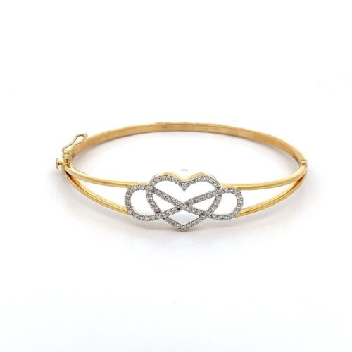 Luminous Lacelet Diamond Bangle - Front