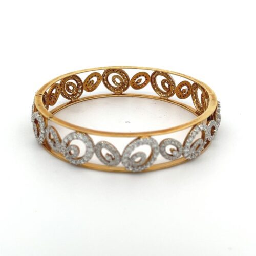 Diamond Crown Bangle - Back