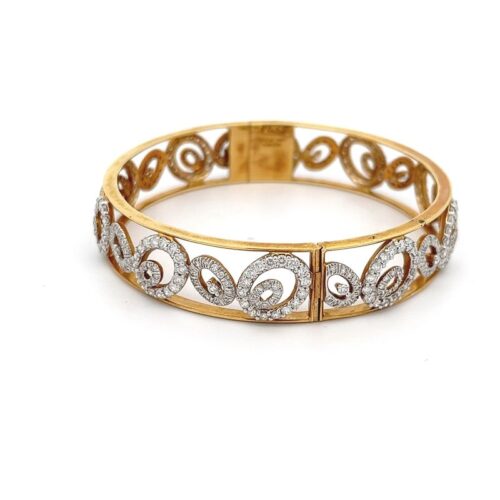 Diamond Crown Bangle - Right