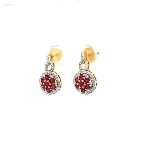 Radiant Diamond Earrings - Left