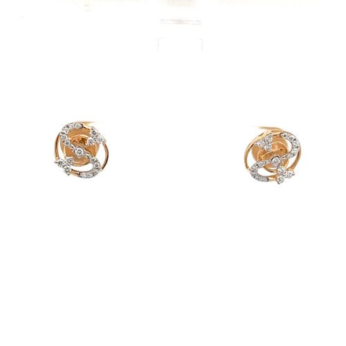 Blossom Diamond Ear Studs | Mustafa Jewellery Singapore