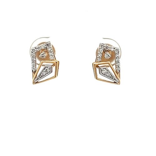 Luxurious Diamond Ear Studs - Front