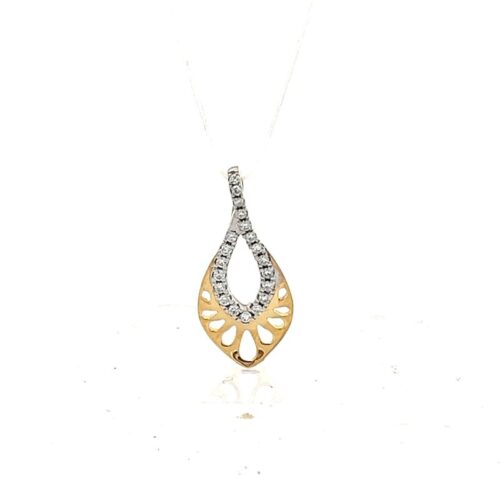 Golden Radiance Diamond Pendant - Front