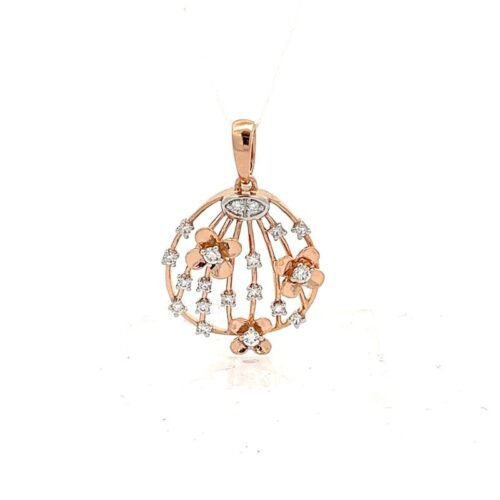 Lustrous Rose Gold Diamond Cascade- Front