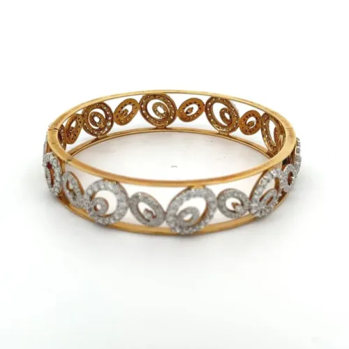 Diamond Crown Bangle | Mustafa Jewellery Singapore