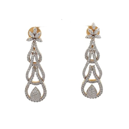 Contemporary Diamond Earrings | Mustafa Jewellery Singapore