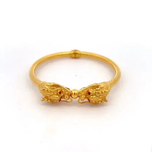 Dragon’s Majesty Men’s Gold Kada | Mustafa Jewellery Singapore