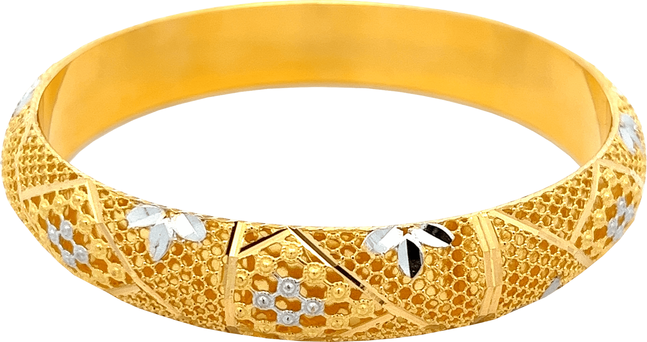 Blossoming Elegance Gold Kangan Mustafa Jewellery Malaysia