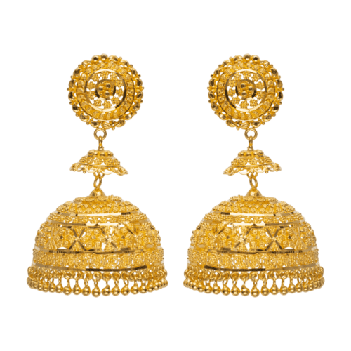 Enchanting Filigree Jhumka Earrings | Mustafa Jewellery