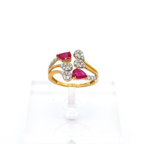 Harmonious Ruby and Diamond Ring | Mustafa Jewellery