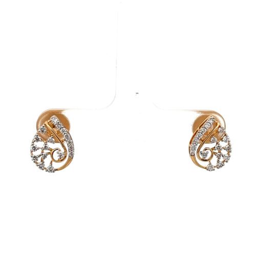 Regency Diamond Ear Studs - Front View